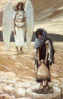James Tissot Hagar and the Angel in the Desert